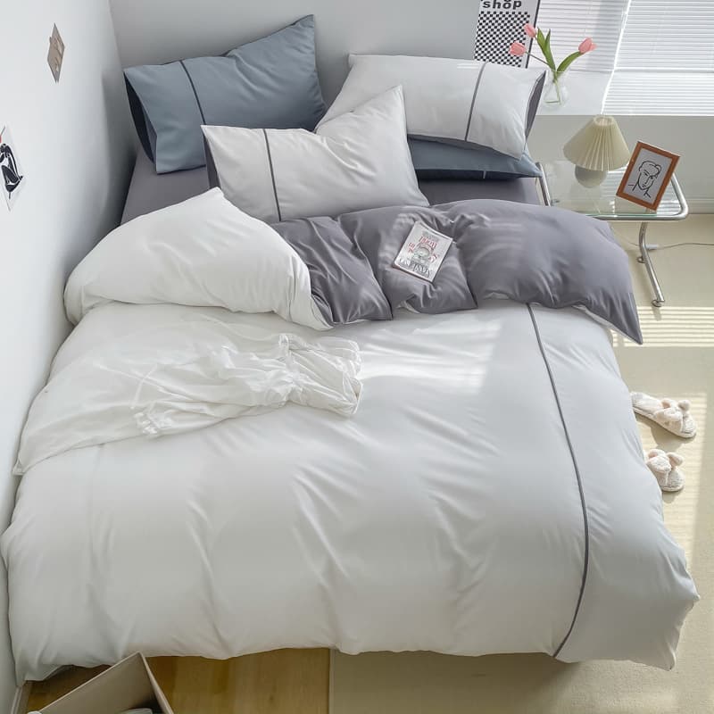 Cross-Border Japanese Size Exclusive Supply Two-Tone Series, Premium Feel Multi-Color Fashion Home Trend Four-Piece Set