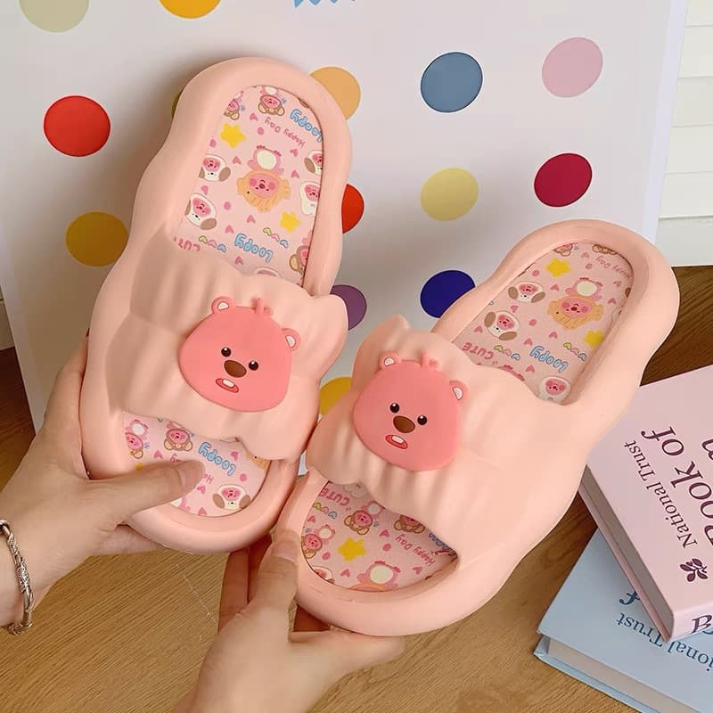 Cute beaver slippers for women's summer outerwear Internet celebrity soft-soled home non-slip and odor-resistant indoor slippers with a sense of shit stepping on them