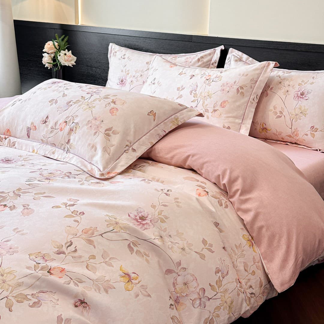 Pure Cotton 4-Piece Bedding Set, High-Count High-Density Cotton