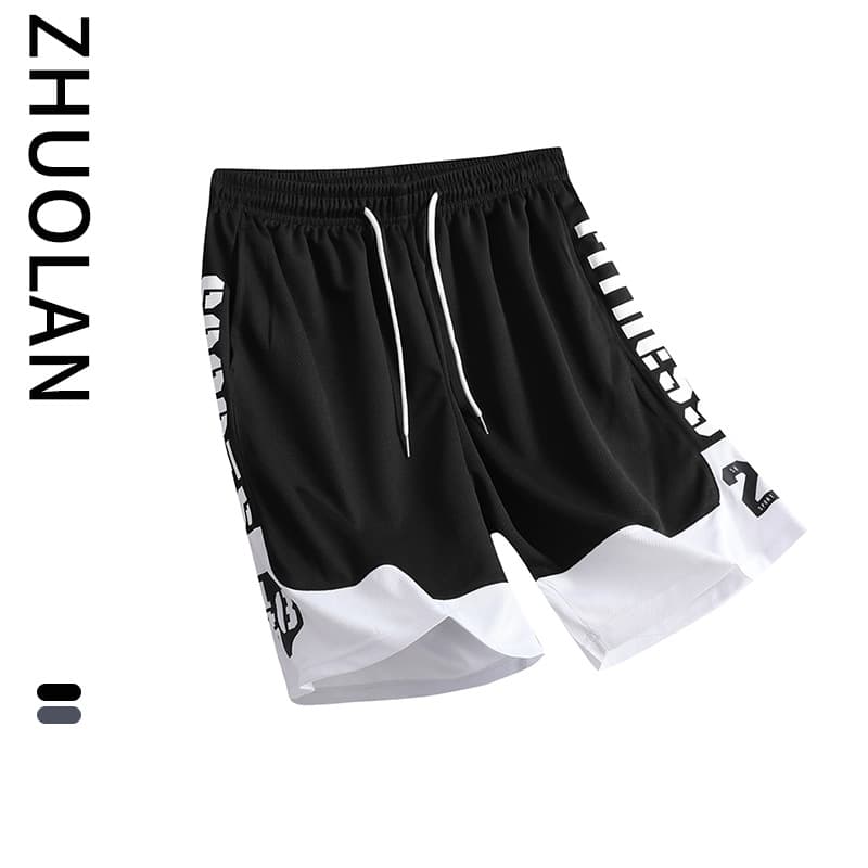 Big Size Men's Summer Thin Quick-Dry Plus Size 5-Inch Shorts for Fitness Basketball Sports