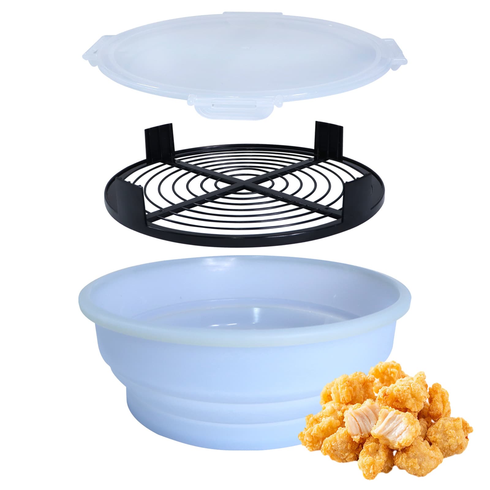 Cross-border New Product Silicone Batter Bowl Collapsible Batter Bowl Bread Crumb Mixing