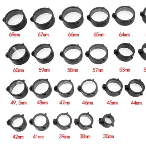 Matte Transparent Elastic Lens Cover, Scope Dust Cover, Scope Lens Cap, Black Dust Cover for Scope Objective Lens