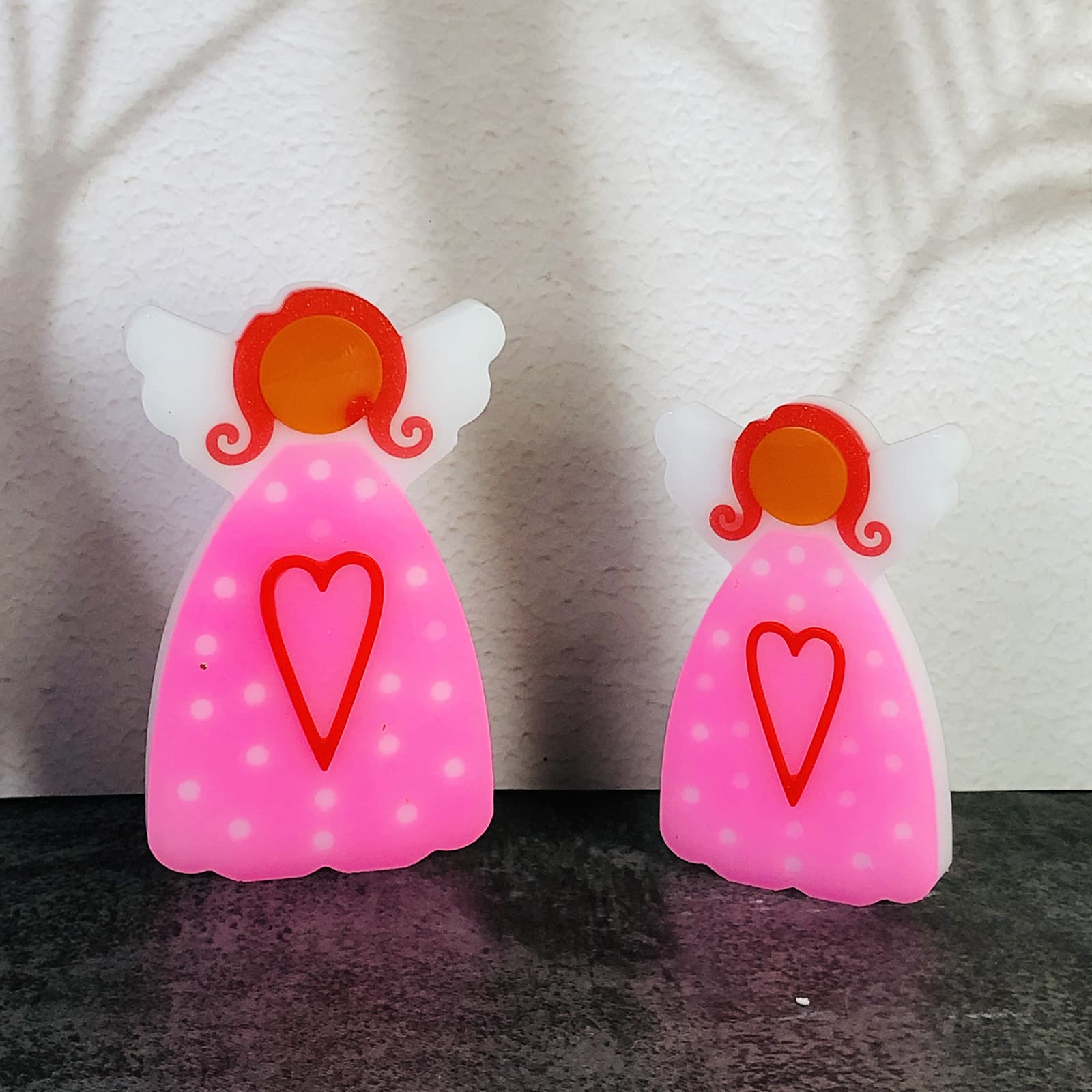 X1308 Curly Hair Angel Figurine Desktop Decoration Cement Plaster Mold DIY Silicone Mold