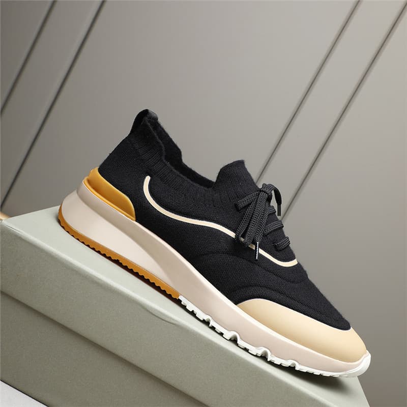 Yashixuan European Trend Sports Breathable Dad Shoes Elastic Fabric Upper Single Shoes Trendy Men's Shoes Skate Shoes European American Casual Shoes