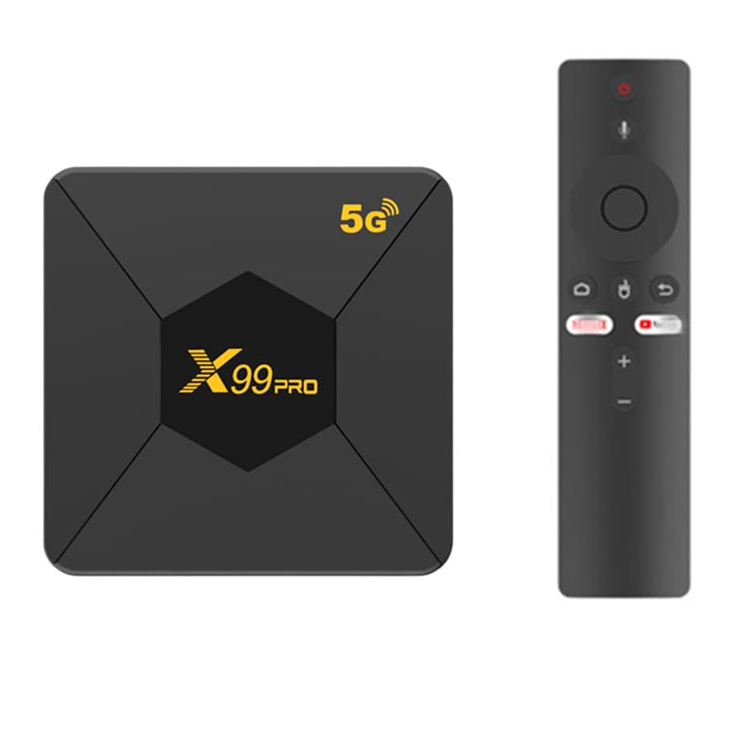 X99 PRO TV Box Android 13 TV Box H313 Dual-Band 5G WiFi Bluetooth 2GB/8GB
