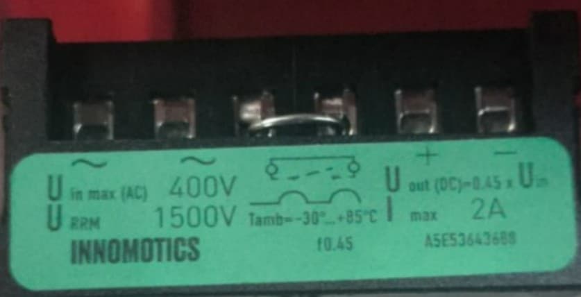 A5E536436B8 Brake Rectifier, INNOMOTICS Rectifier A5E3643688 400V 2A Stock