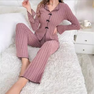 European and American New Style Cross-Border Women's Pajama Set, Autumn and Winter, Casual and Fashionable, Wear-Out Loungewear Set