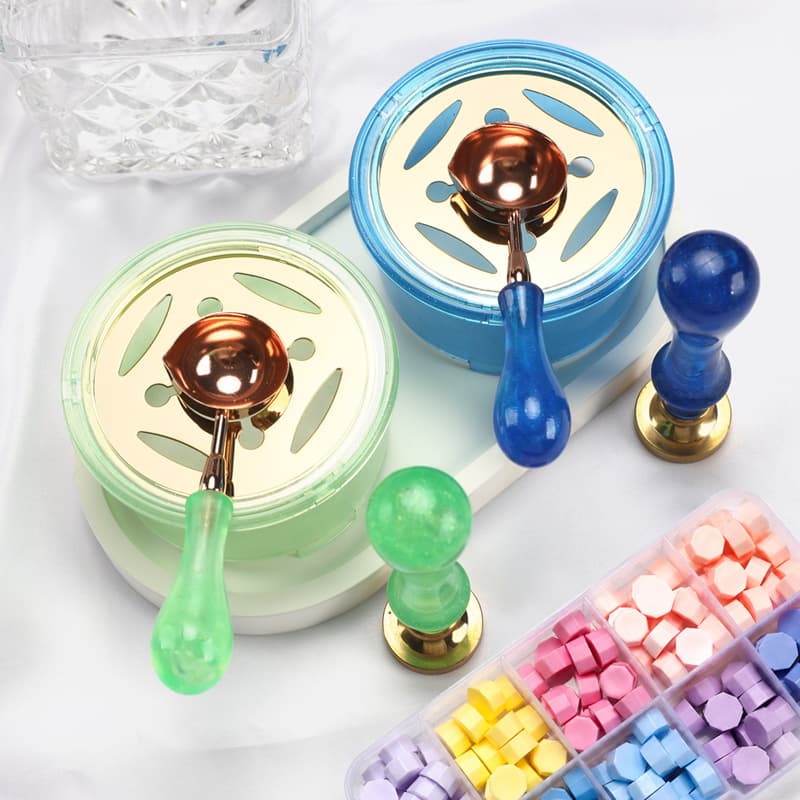 Fantasy Bubble Fire Paint Furnace Set Plastic Fire Paint Furnace Spoon Handle Fire Paint Seal Accessories Melted Wax Pellet Furnace