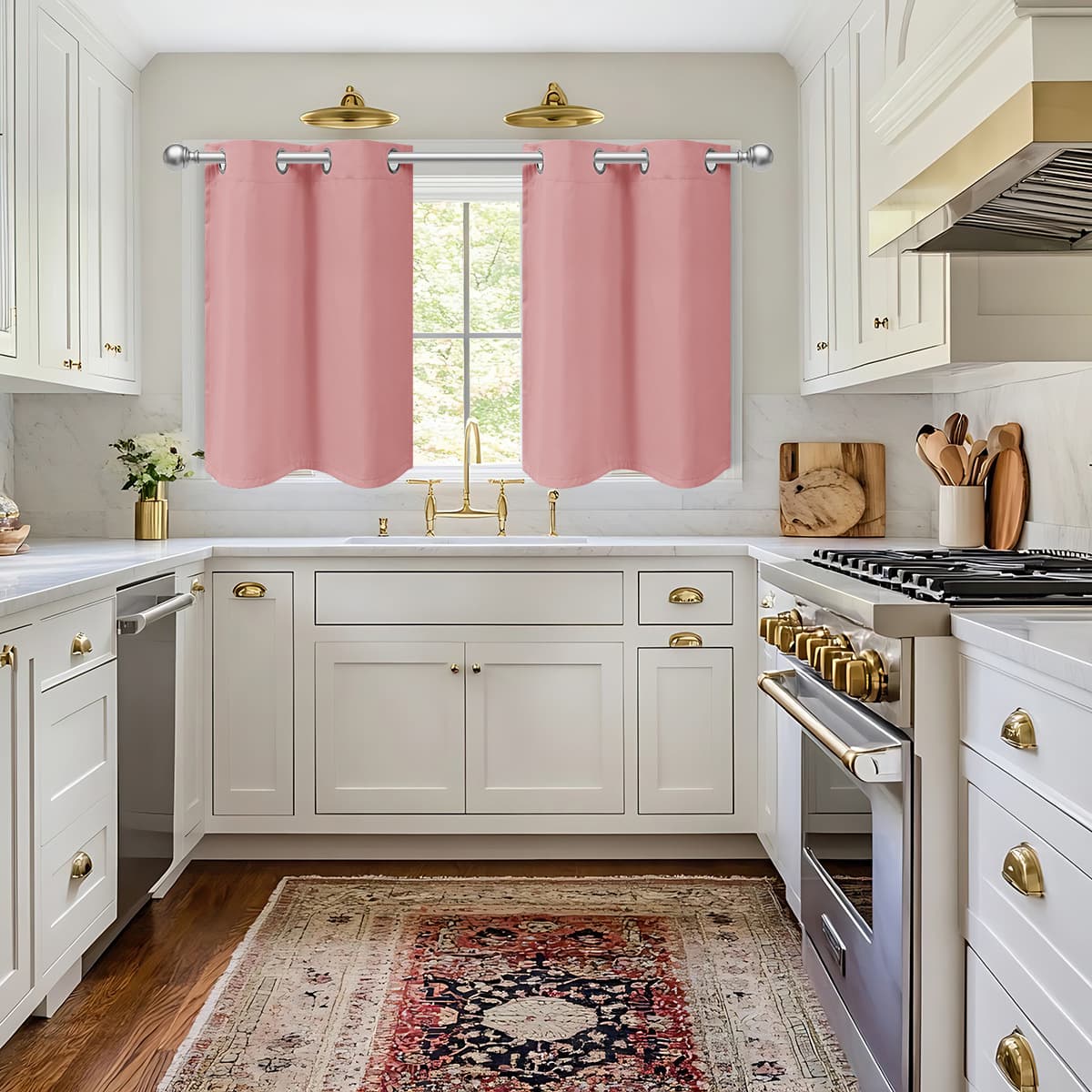 New Cross-Border High-Precision Short Curtain with Grommets, Kitchen Curtain, Blackout and Sun Protection, Ready-Made Curtain, SHEIN Dropshipping