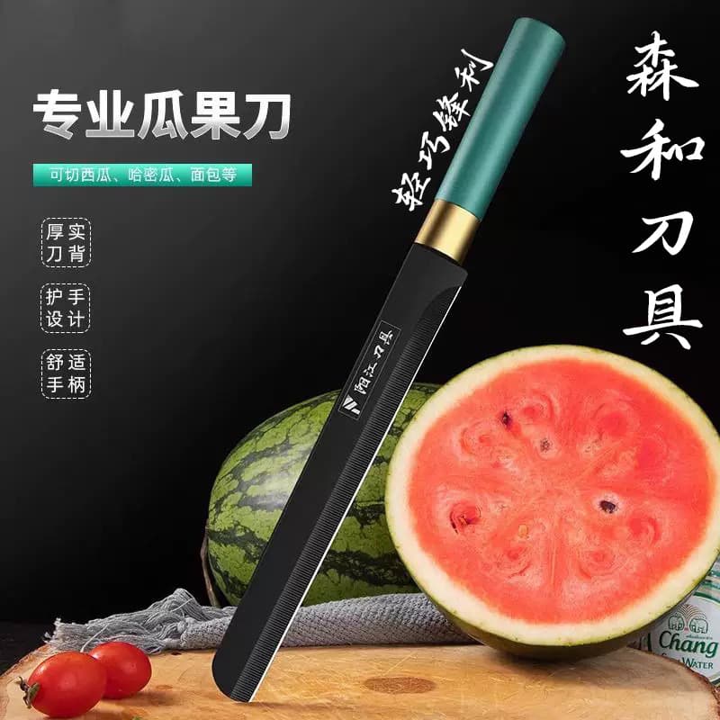 [Yangjiang Factory Direct] Summer Watermelon Cutting Tool Kitchen Household Fruit Knife Extended Stainless Steel Melon and Fruit Knife