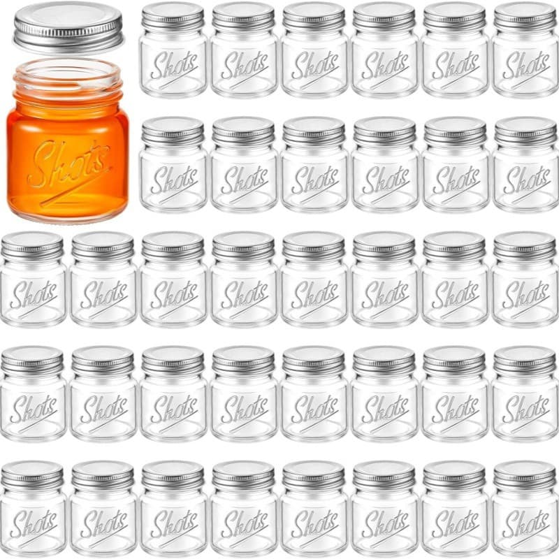 Mini Glass Mason Jars with Lids, Jam Jars, Honey Syrup Bottles, Sealed Moisture-Proof Storage Jars, Wholesale in Stock