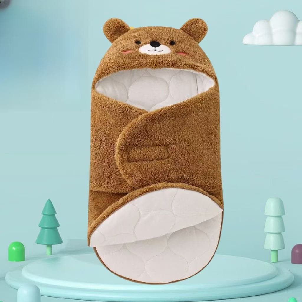 Baby Swaddle Blanket Autumn Winter Thickened, Newborn Wrap Sleep Sack Swaddle, Cartoon Delivery Room Blanket