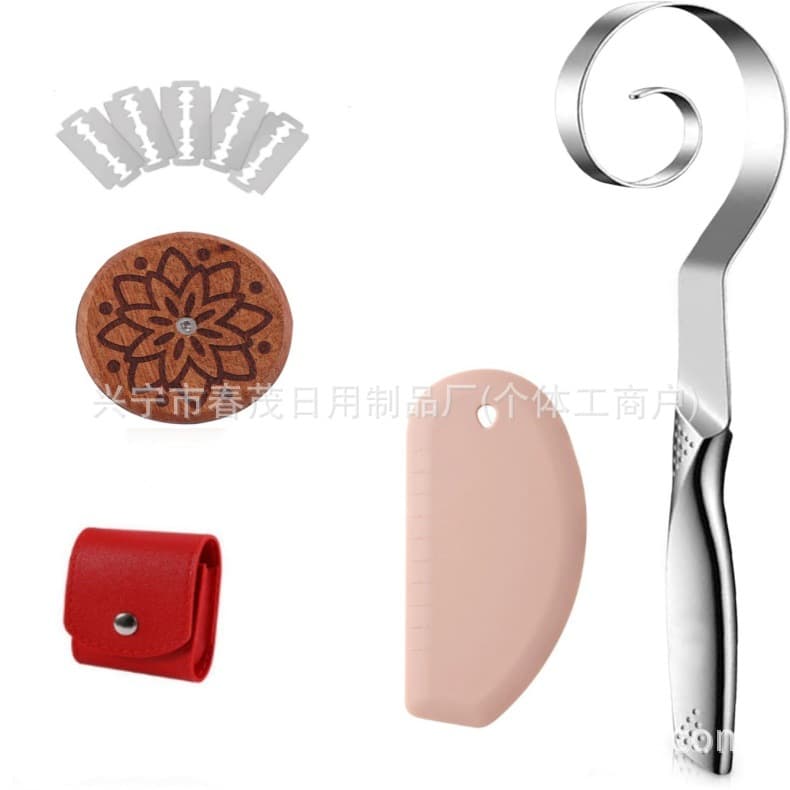 New 9-Piece Sourdough Bread Making Tool Set with Scale, Food-Grade Dough Cutter, UFO Bread Knife, and Mixer Kit