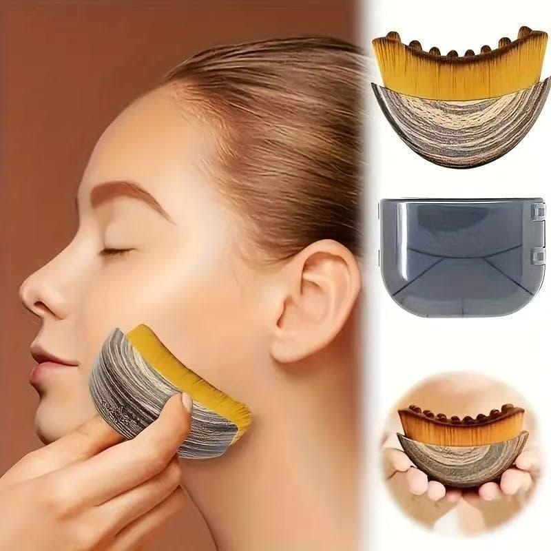 Wooden Ultra-Soft Body Brush Lymph Contour Brush Single Fiber Hair Neck Powder Blush Chin Sculpting