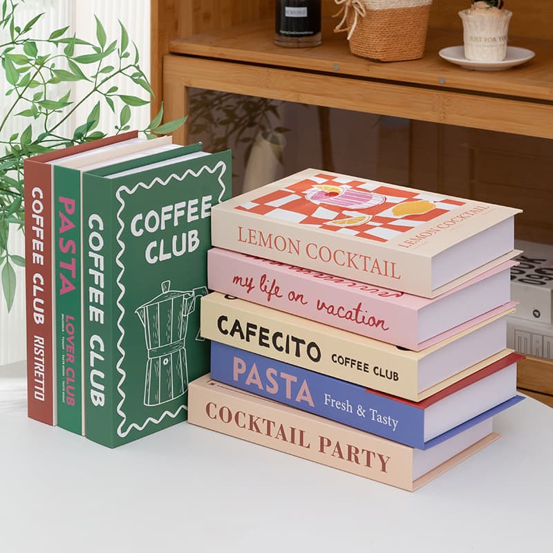 Gourmet Fake Book Ornaments, Modern American Style Foldable Artificial Books, Fashionable Storage Boxes, Artistic Decorative Books