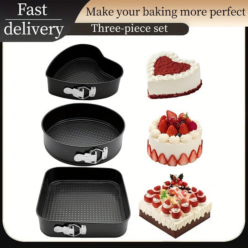 2026 New Cross-border Drop Shipping Cake Pan Set (9x10 Inches) Leak-Proof Non-Stick Cross-border