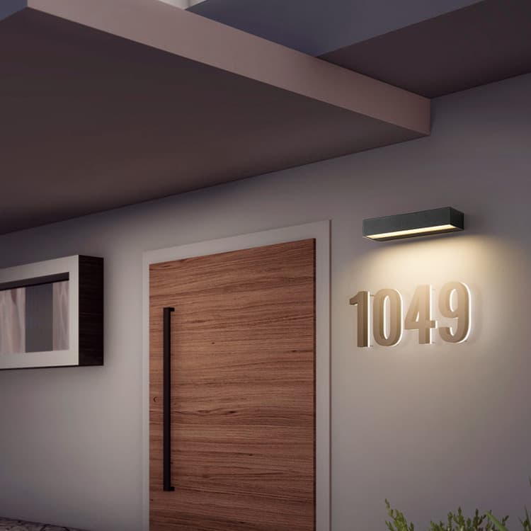 Cross-border long strip wall light, waterproof linear outdoor wall light, villa downlight, courtyard wall light, balcony outdoor wall light