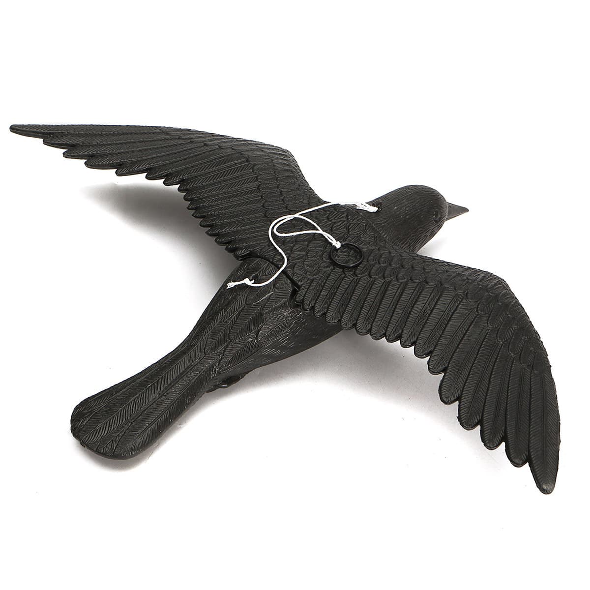 Lifelike Black Spreading-Wing Crow Garden Decoration Fake Bird Hunting Decoy Ornament Magpie Model Factory Direct