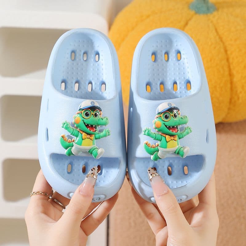 Bath slippers children's slippers boys and girls indoor eva home cute bath special bathroom hollow leaking