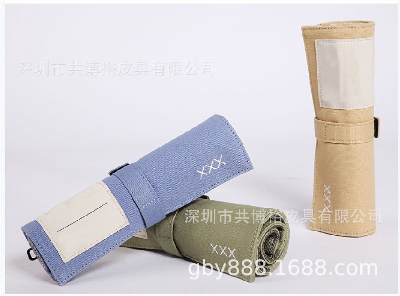 Custom Cable Organizer Pouch for Digital 3C Accessories, Small Item Storage Roll-Up Bag, Canvas Cable Wrap