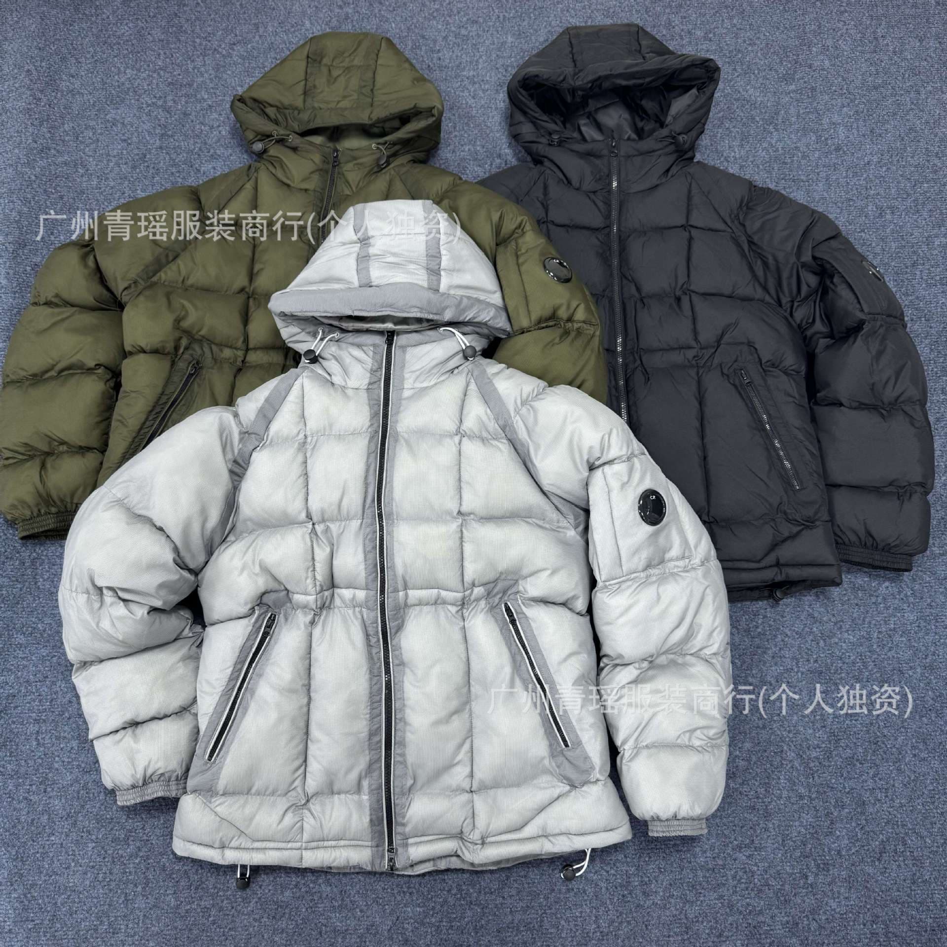 Cross-border Foreign Trade COMPANY Winter Thickened Warm Cotton Jacket Glasses Collaboration Street Trend Hooded Outerwear