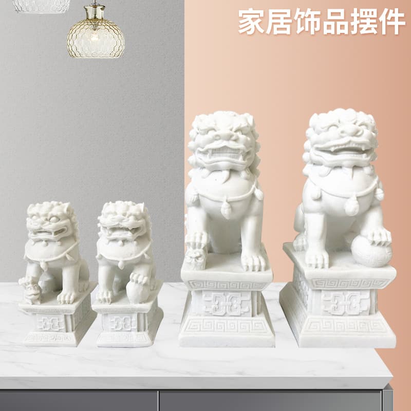 New Chinese Style Craft Home Decoration Office Bookend Lion Resin Craft Ornament Wholesale