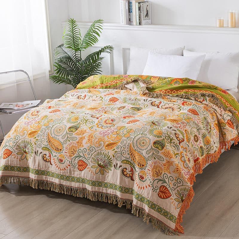 New Summer Pure Cotton Gauze Towel Blanket, Single/Double Bed Sheet, Office Nap Throw, Home Air-Conditioner Cover