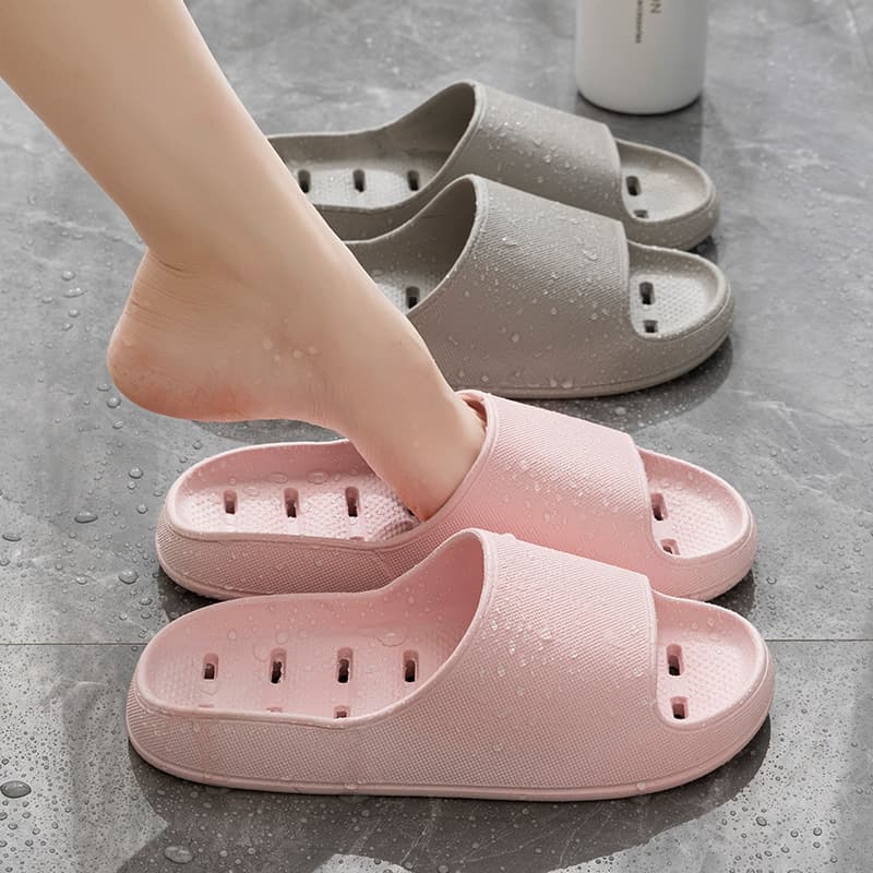 Bathroom slippers non-slip shower hotel leak-proof hollow quiet home slippers women summer quick-dry sandals