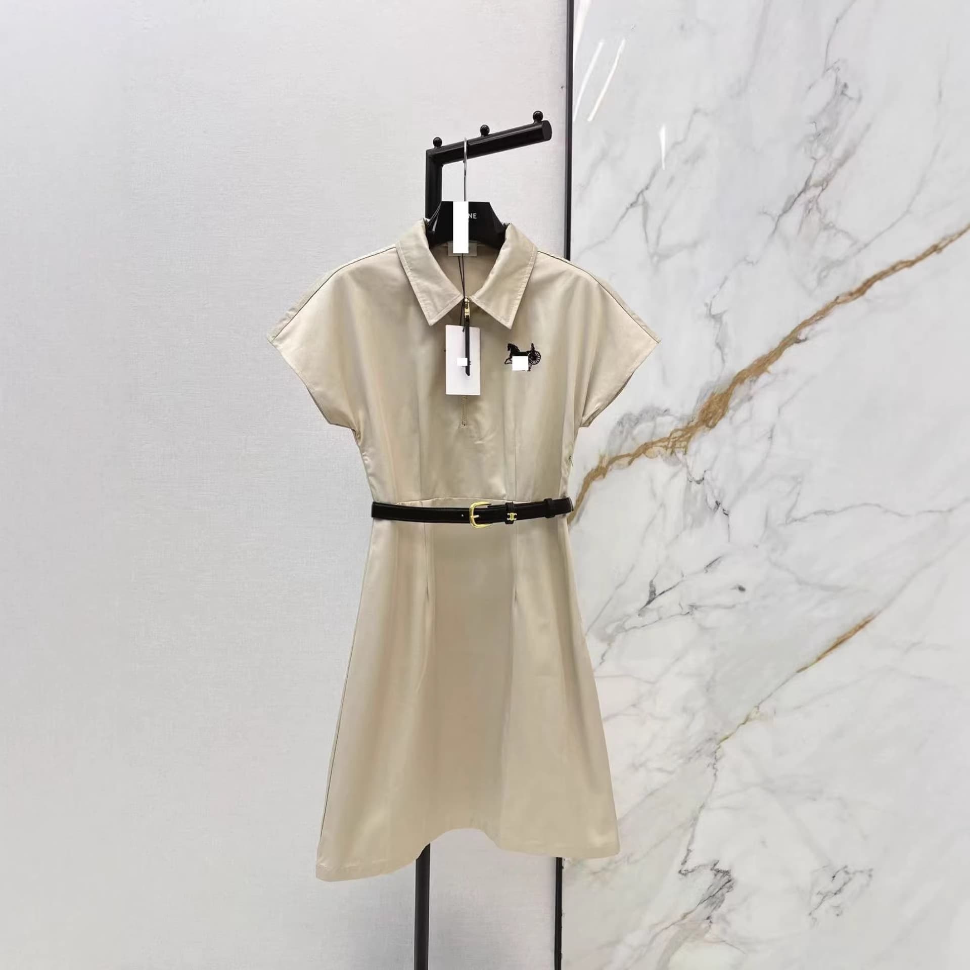 Shenzhen Nanyou 2026 spring and summer new high-end women's carriage embroidered belt dress