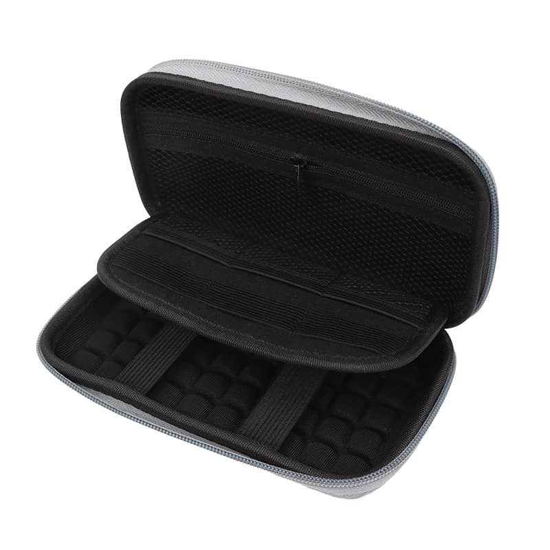 Air Cushion Shockproof EVA Storage Bag Square Headphone Protective Portable Case for Data Cable Bluetooth Box