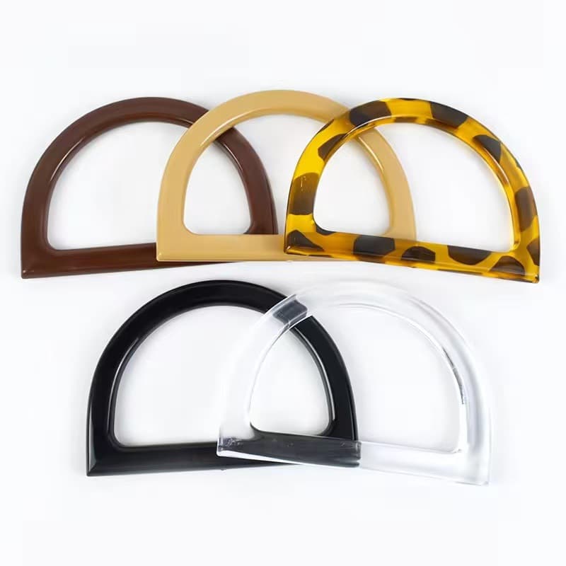 Resin buckle hand-in-hand DIY accessories plastic handle imitation wood handle bag felt bag handle