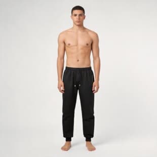 Winter Men's and Women's Fleece-Lined Thick Lambswool Pants Long Pants European Size Cuffed Casual Loose Sweatpants Men's Polyester