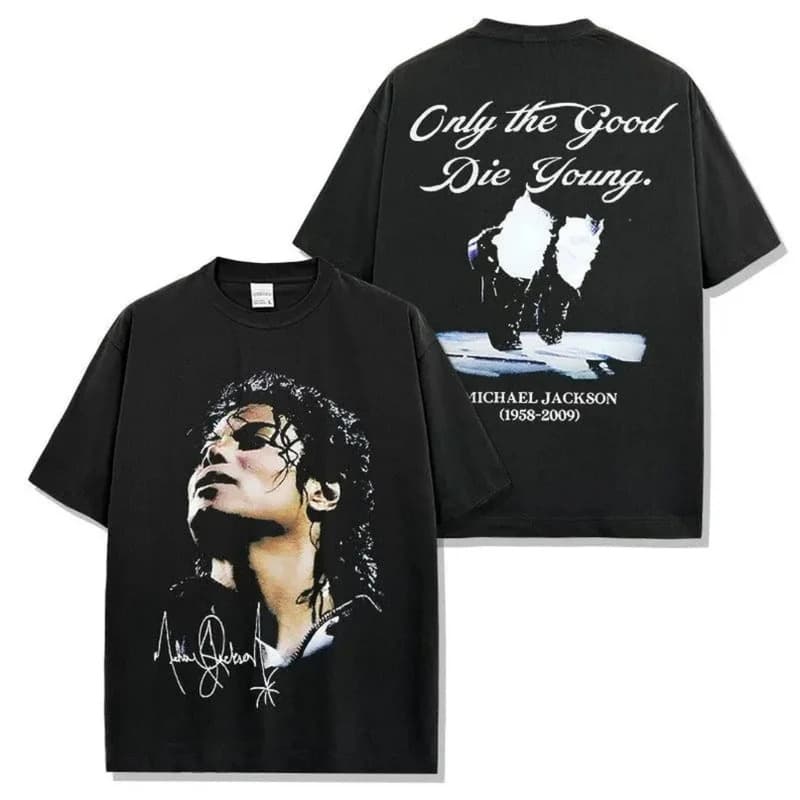 【Cross-border European code】Vintage Michael Jackson Music Tee Vintage Rock