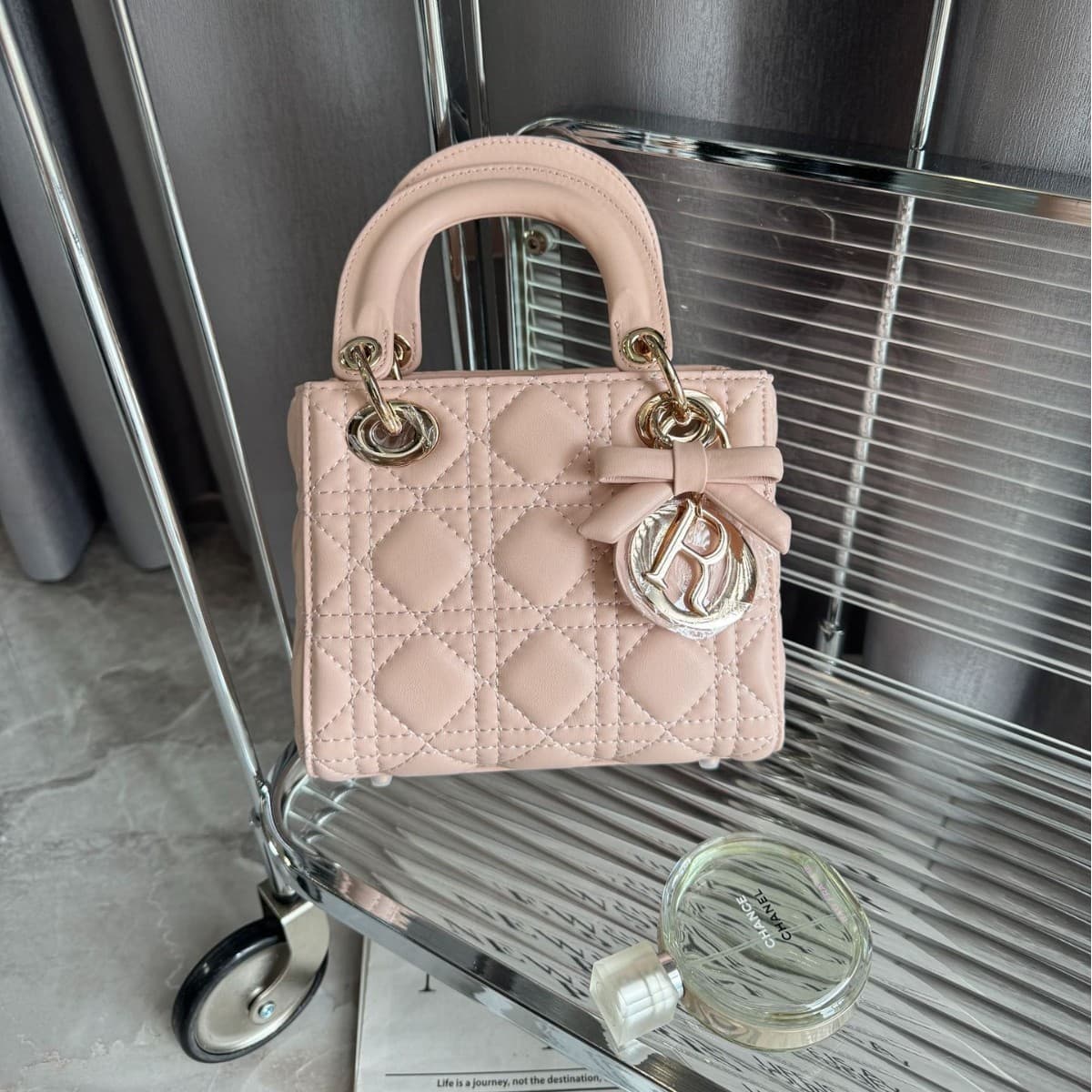2026 New Style Chanel-Inspired Women's Bag Elegant Bow Dior-Style Bag Luxury Diamond Quilted Shoulder Handbag Crossbody Bag