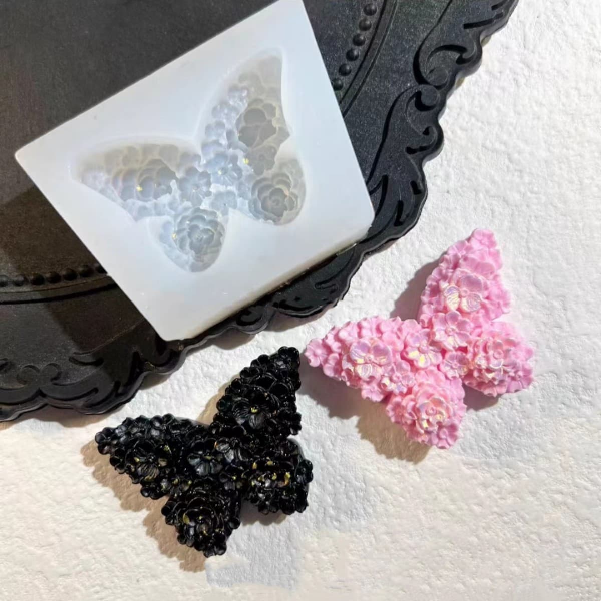 Rose Butterfly Silicone Mold for Candle, Aromatherapy, Plaster, and Home Candle Decoration Silicone Mold