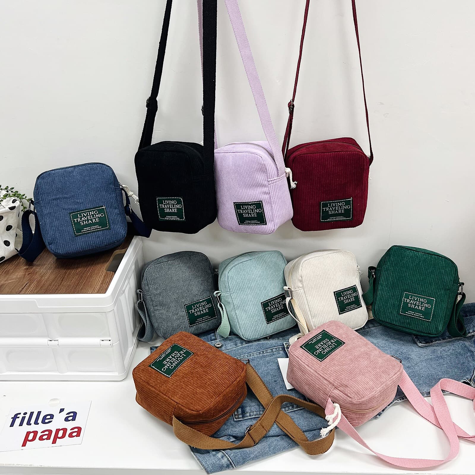 2019 New Casual Versatile Single Shoulder Bag Simple Striped Small Square Sporty Crossbody Bag For Outings