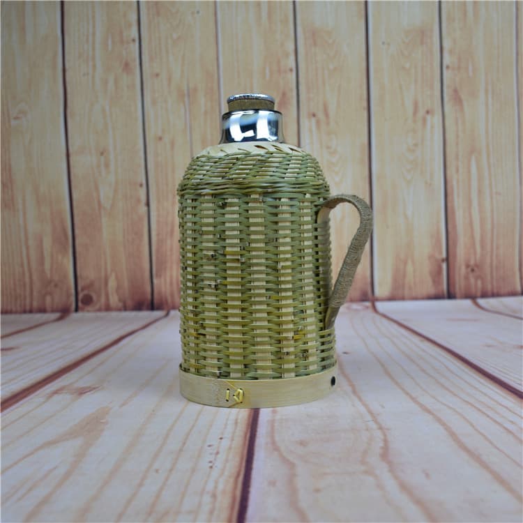Warm Pot DBJ Thermos Hot Water Bottle Tea Room 5 Boiling Water Bottle Bamboo Woven Portable Purple Bamboo Small Wholesale Vacuum Flask Tea Bottle