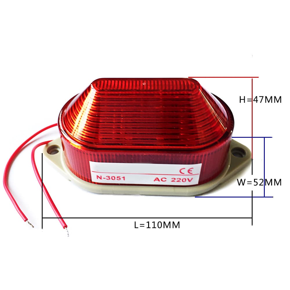 Universal Equipment Warning Light, 12-24VDC, No Buzzer Sound Durable Small Waterproof Smart