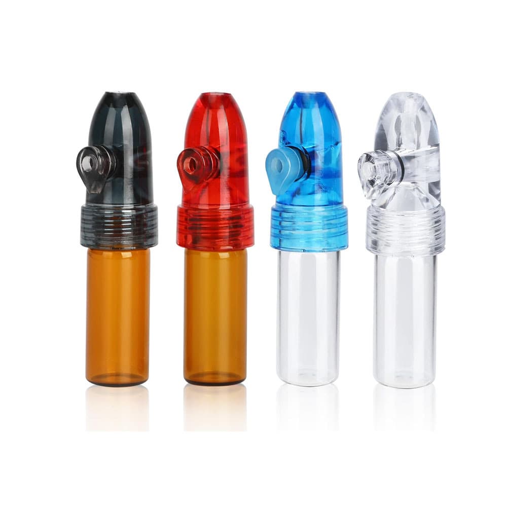 68mm Medium Portable Plastic Snuff Bottle Pill Box Medicine Storage Kitchen Spice Dispenser Portable Leak-Proof