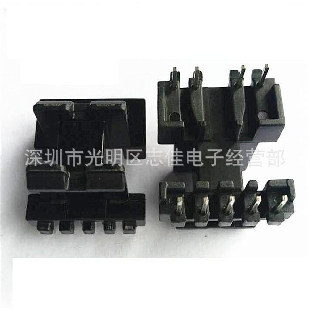 EE22 High-Frequency Magnetic Core and Bobbin EE22 Transformer Bakelite Bobbin Horizontal Safety Single-Side Widened 5+4 Pins W2202