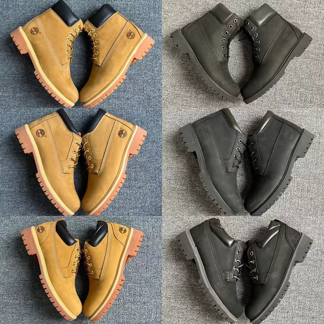 Putian Shoes Head Layer Men's and Women's Outdoor Sports Timberland Waterproof Classic High Top Yellow Boots Martin Boots