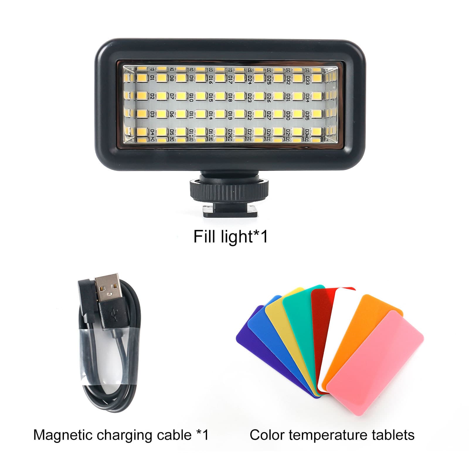 Action camera fill light bracket LED waterproof light mini underwater video fill light GoPro diving light