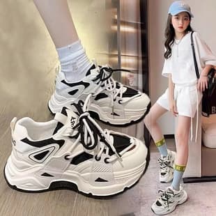 Girls Shoes 2025 Spring Autumn New Style Big and Middle Child Fashion Versatile Running Shoes Girl Student Anti-Slip Sports Shoes