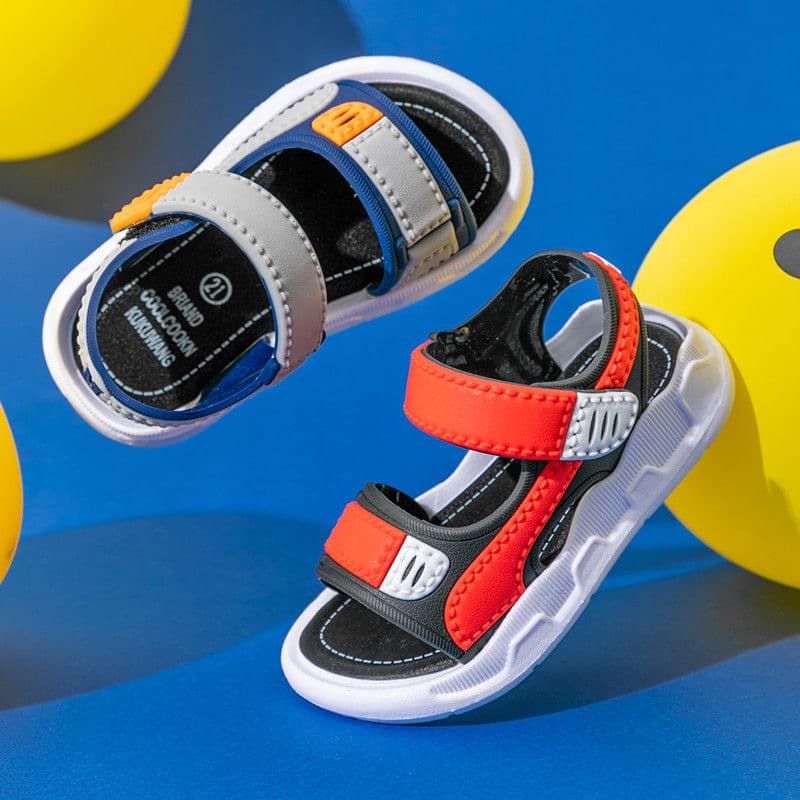 Boys' Slip-on Sandals 2023 New Summer Style Soft-soled Anti-slip Toddler Beach Shoes For Children Kids Casual Slippers