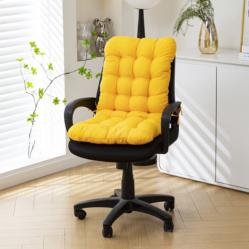Cross-border Amazon solid color office bench cushion seat cushion back cushion integrated cushion thickened autumn and winter recliner rocking chair cushion