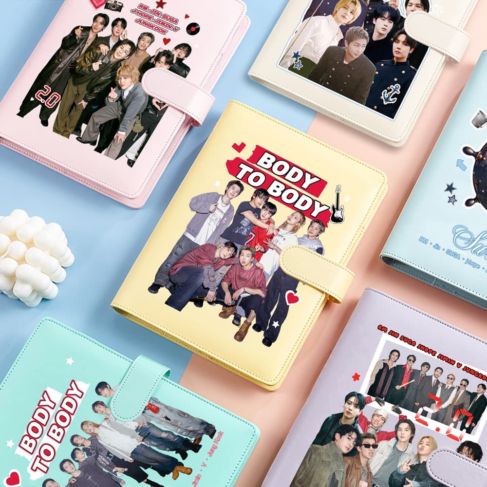 Korean A5 PU surface loose-leaf photo album KATSEYE STR TWICE three-inch photo card 80 card slot storage album