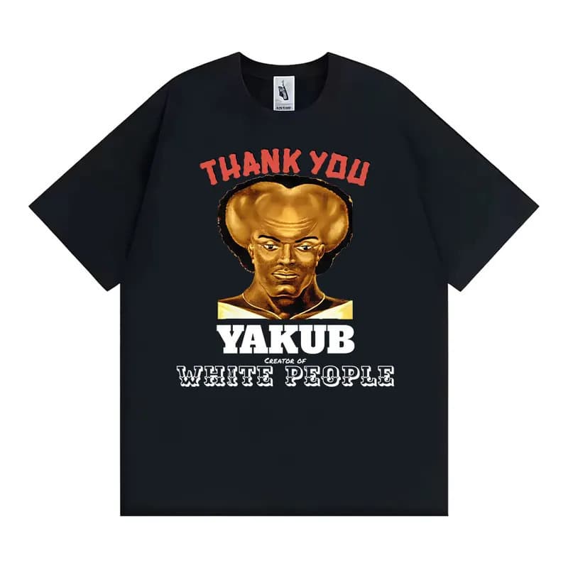 [Cross-border EU Size] Yakub Creator of White People Graphic T-Shirt