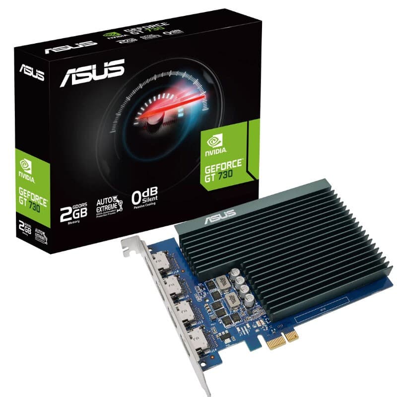 ASUS GT730-4H-SL-2GD5 (4 HDMI Multi-Screen Home Office Graphics Card, 4 Display Outputs)