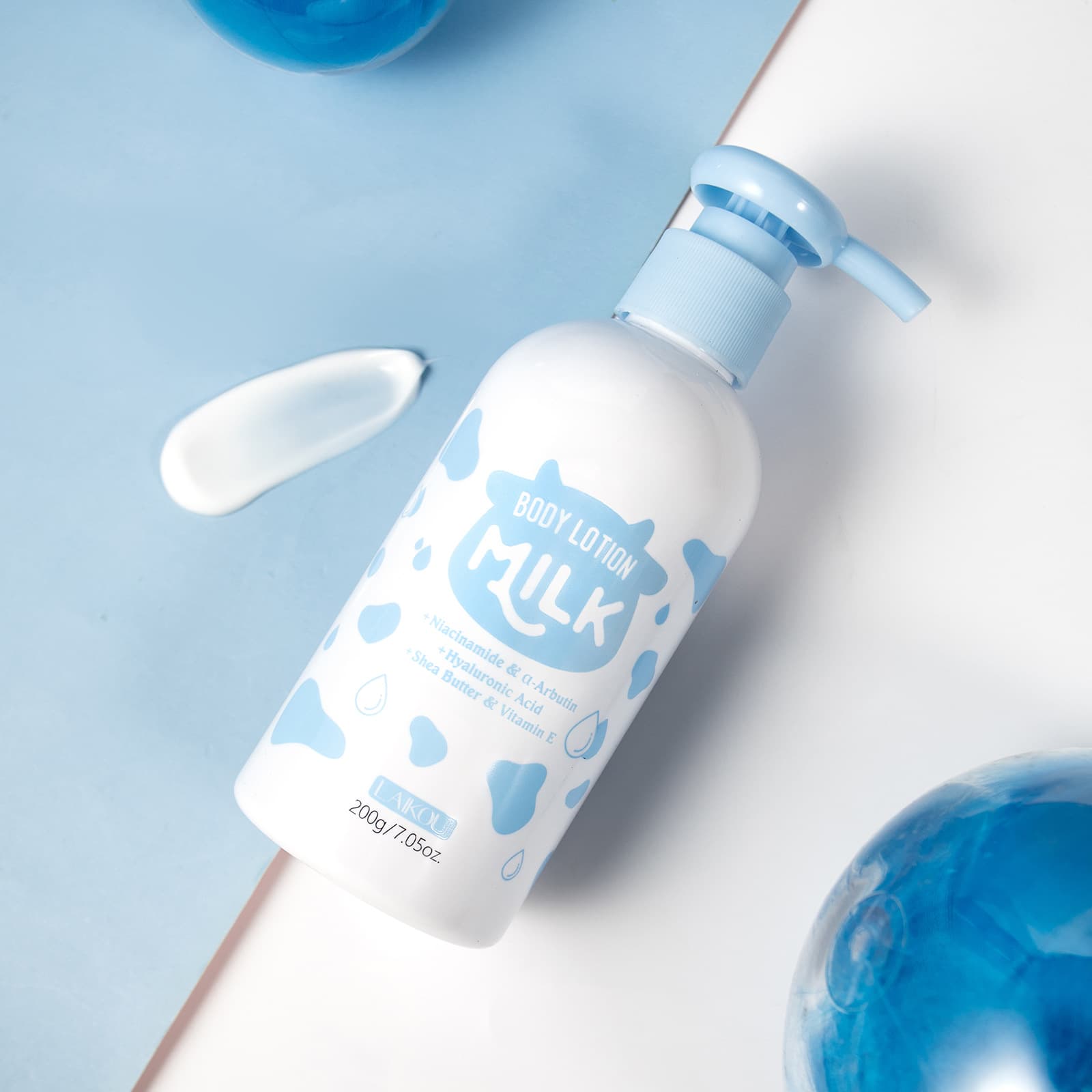 LAIKOU Milk Body Lotion 200g Moisturizing, Long-Lasting Fragrance, Hydrating & Nourishing Skin Lotion FDA Certified Skincare Manufacturer