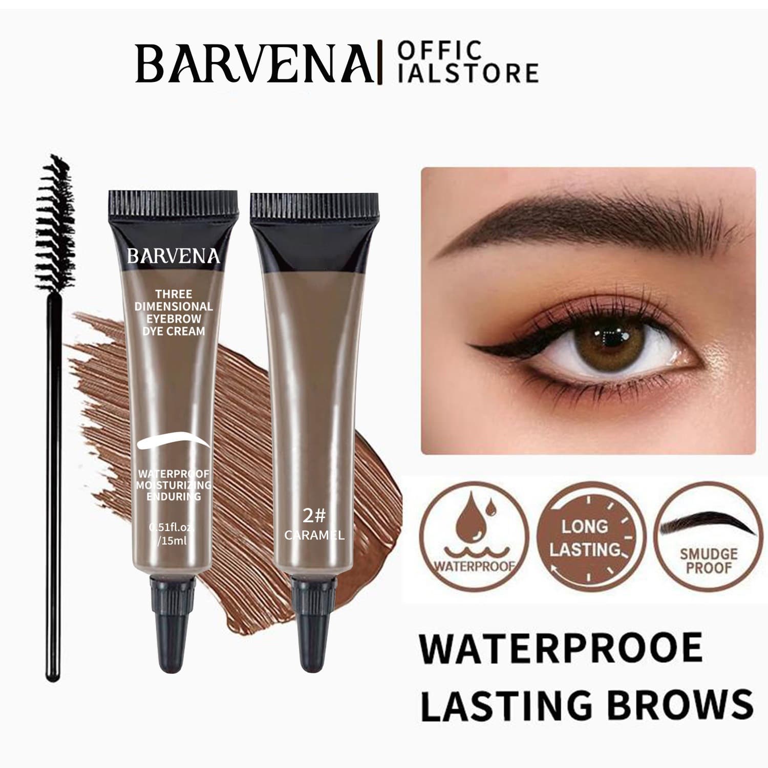 Cross-border Hot Selling Eyebrow Tint Gel for Shaping, Light Eyebrow Color, Long-lasting Waterproof and Smudge-proof Eyebrow Gel